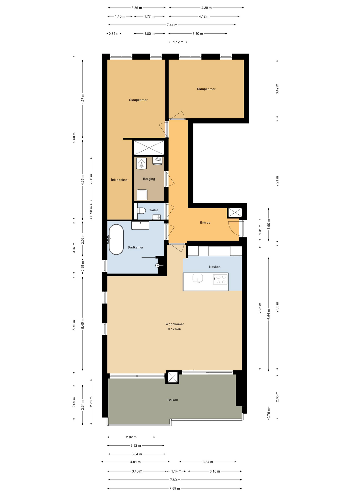 Neringweg 437 - 8224 KS - lelystad-plattegrond-1